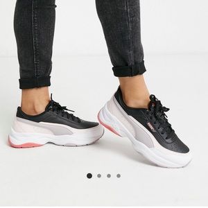 Puma cillia chunky sneakers in black